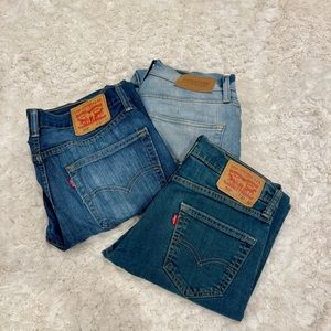 ‼️SOLD‼️3 Pack Genuine Levi Jeans